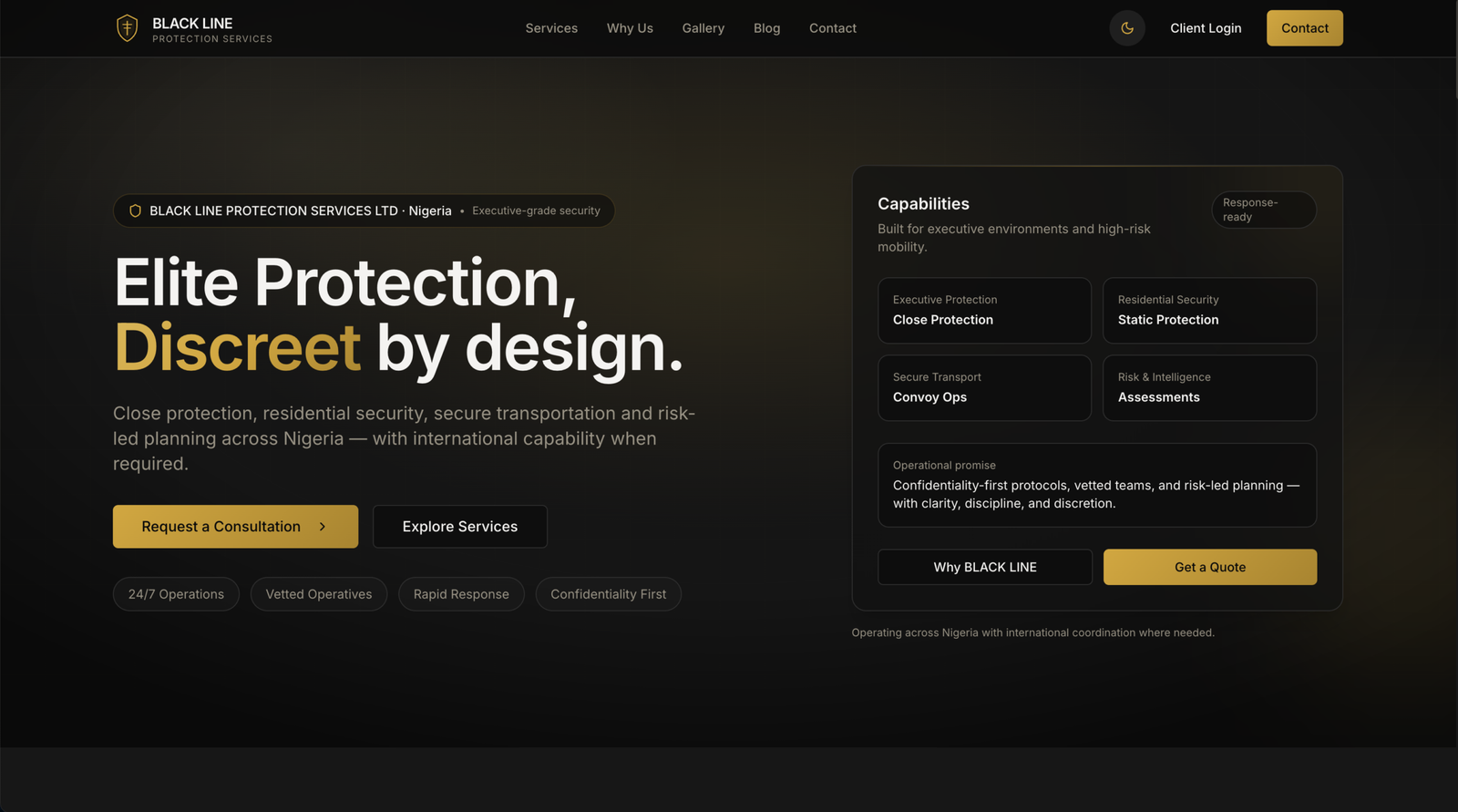 Black Line Protection Services, Nigeria